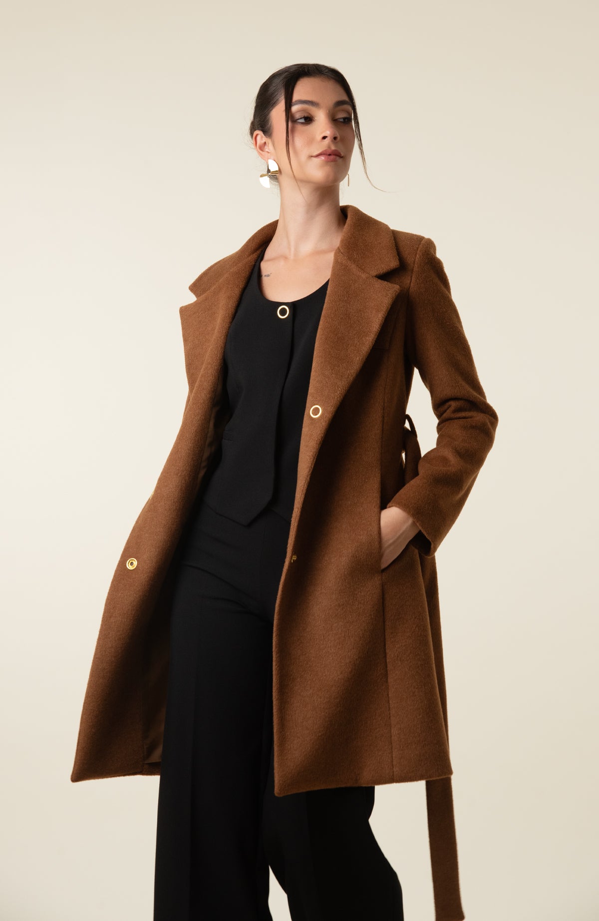 Abrigo Zara - Marrón Claro