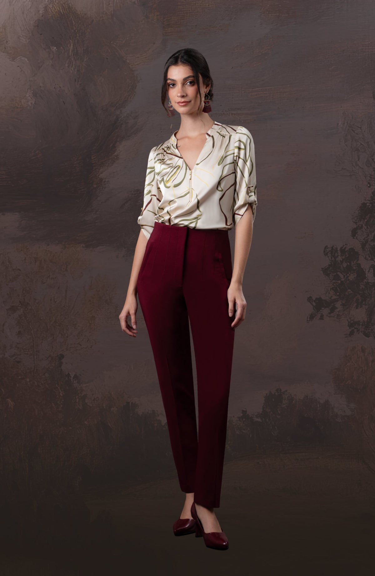 Blusa Rosaura - Arena Print