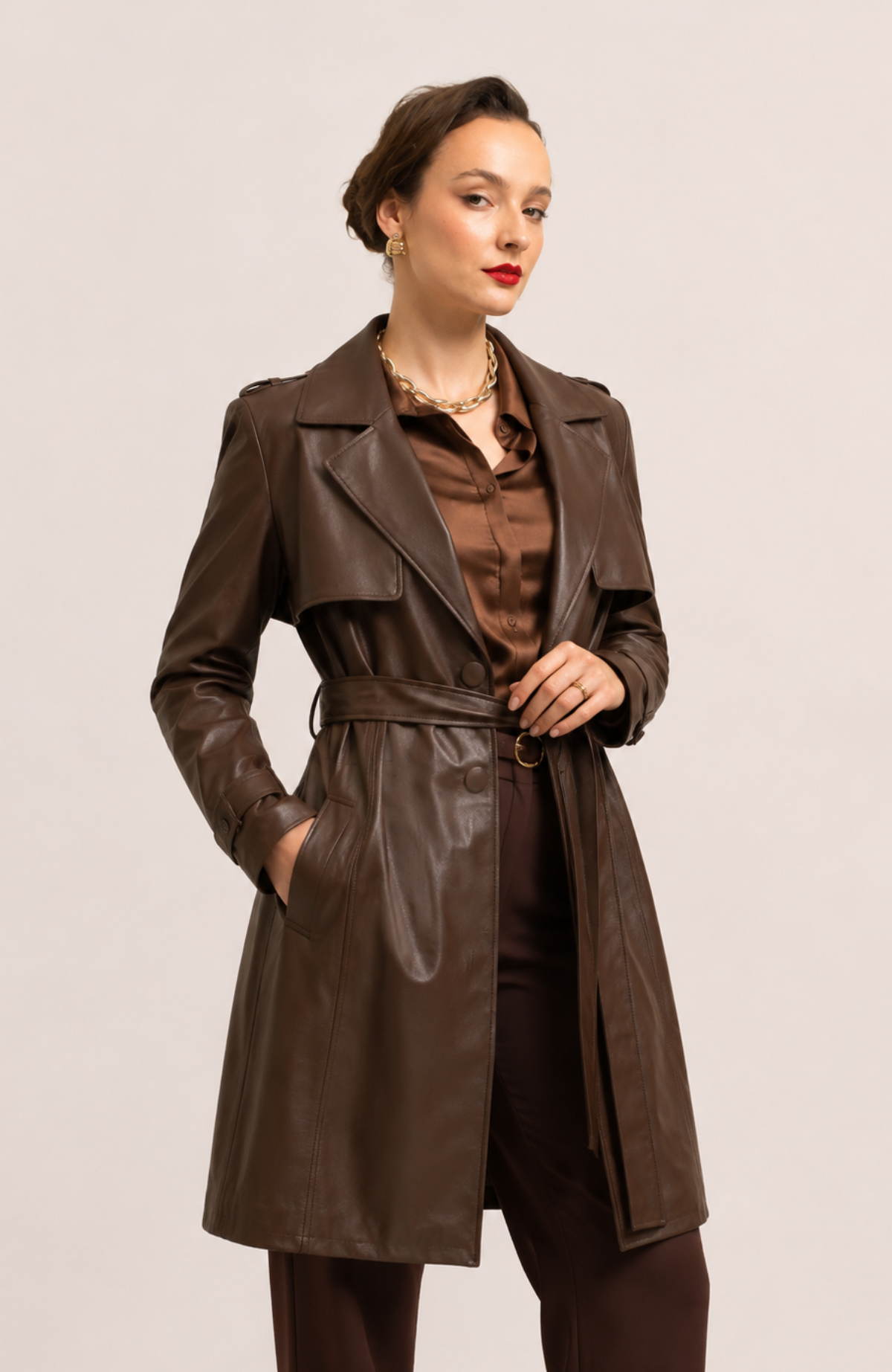 Gabardina Grace - Marrón