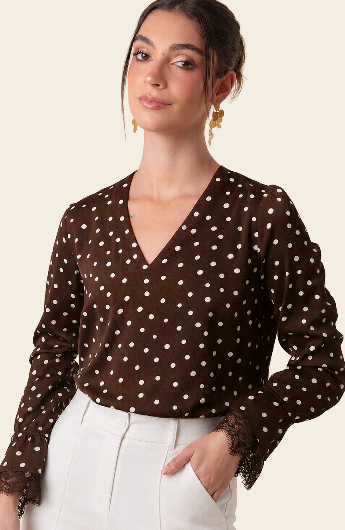 Blusa Gaia - Marron
