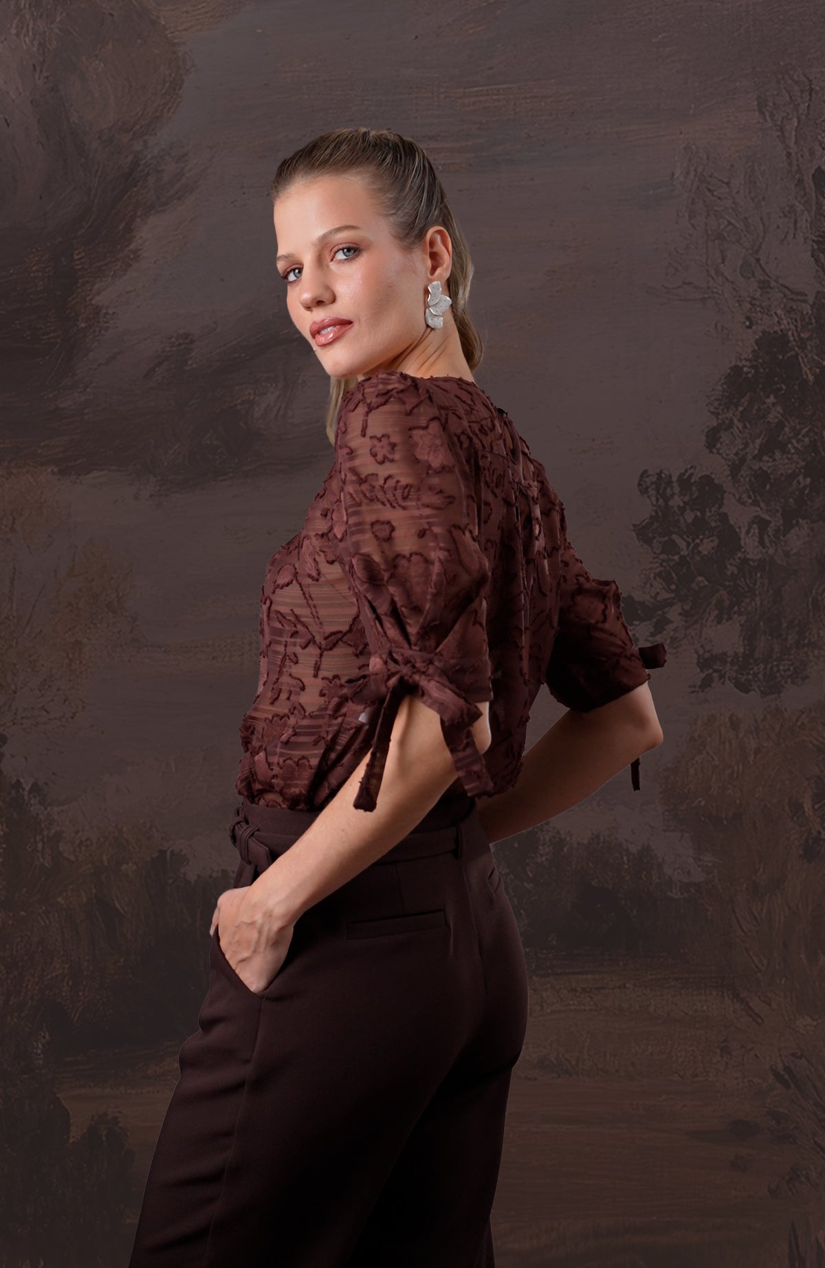 Blusa Amatista - Marrón