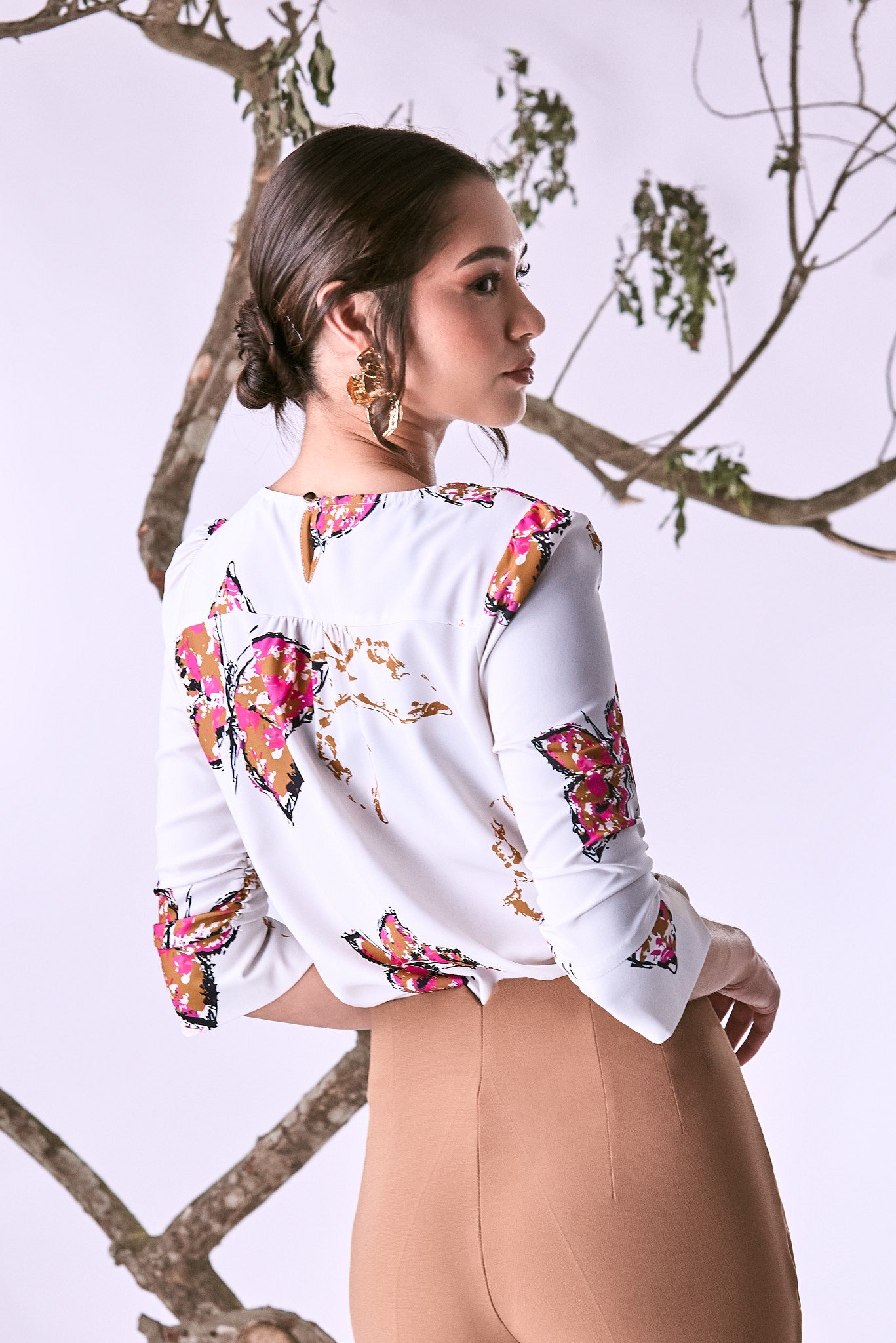 Blusa Cherry - Camel