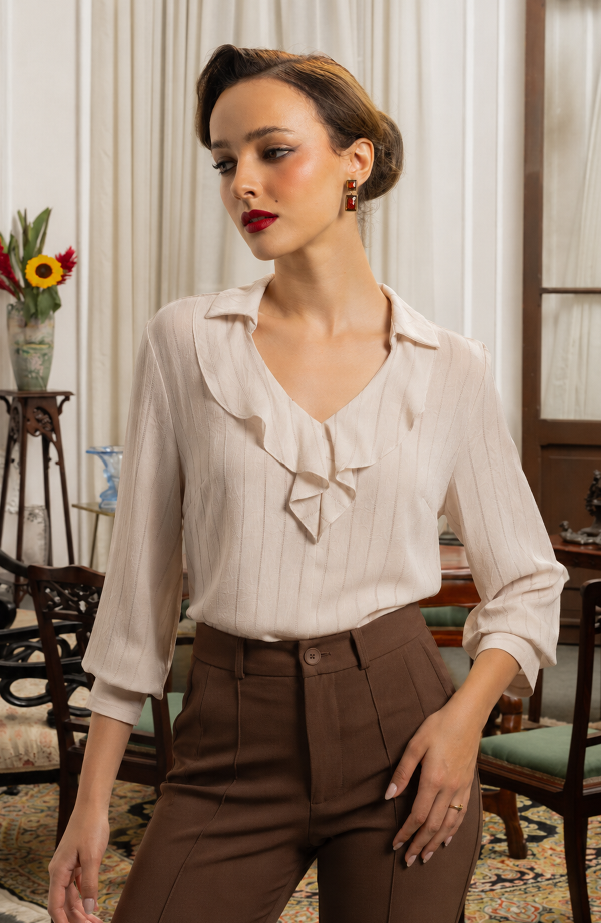 Blusa Olivia - Beige Claro
