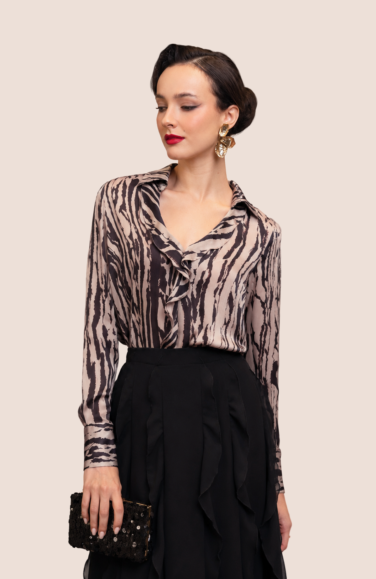 Blusa Beverly - Beige Oscuro