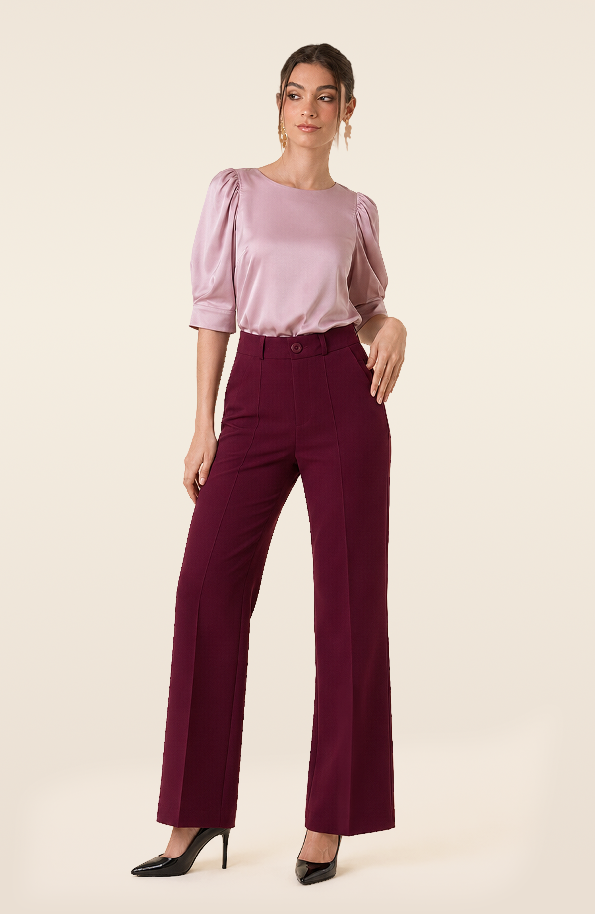 Pantalón Adriana - Burgundy