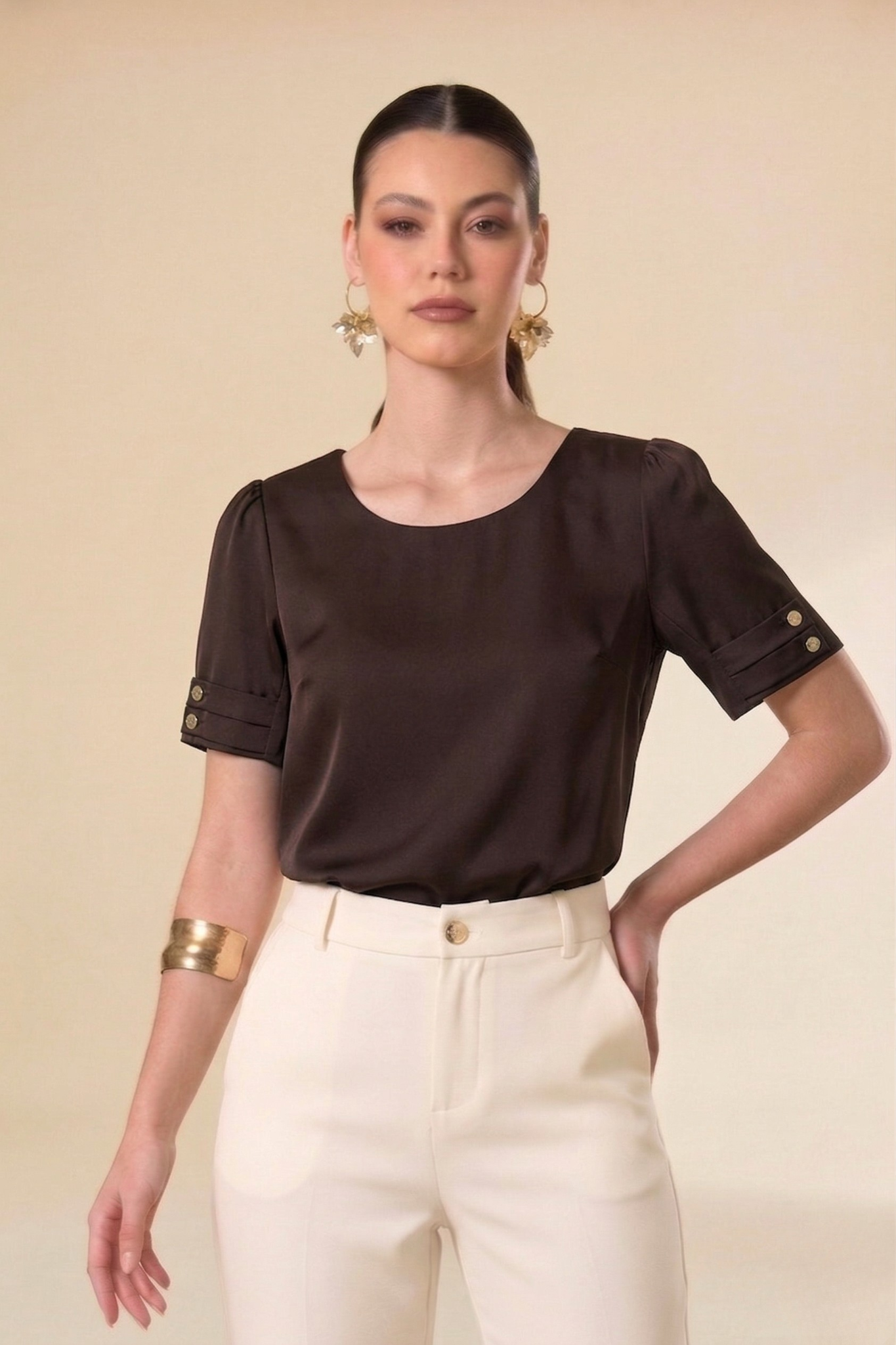 Blusa Agata - Cocoa