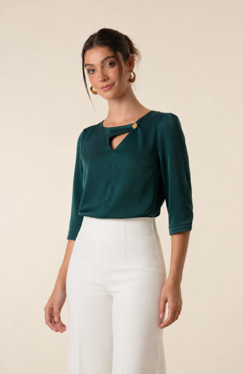 Blusa Beatriz - Verde Botella