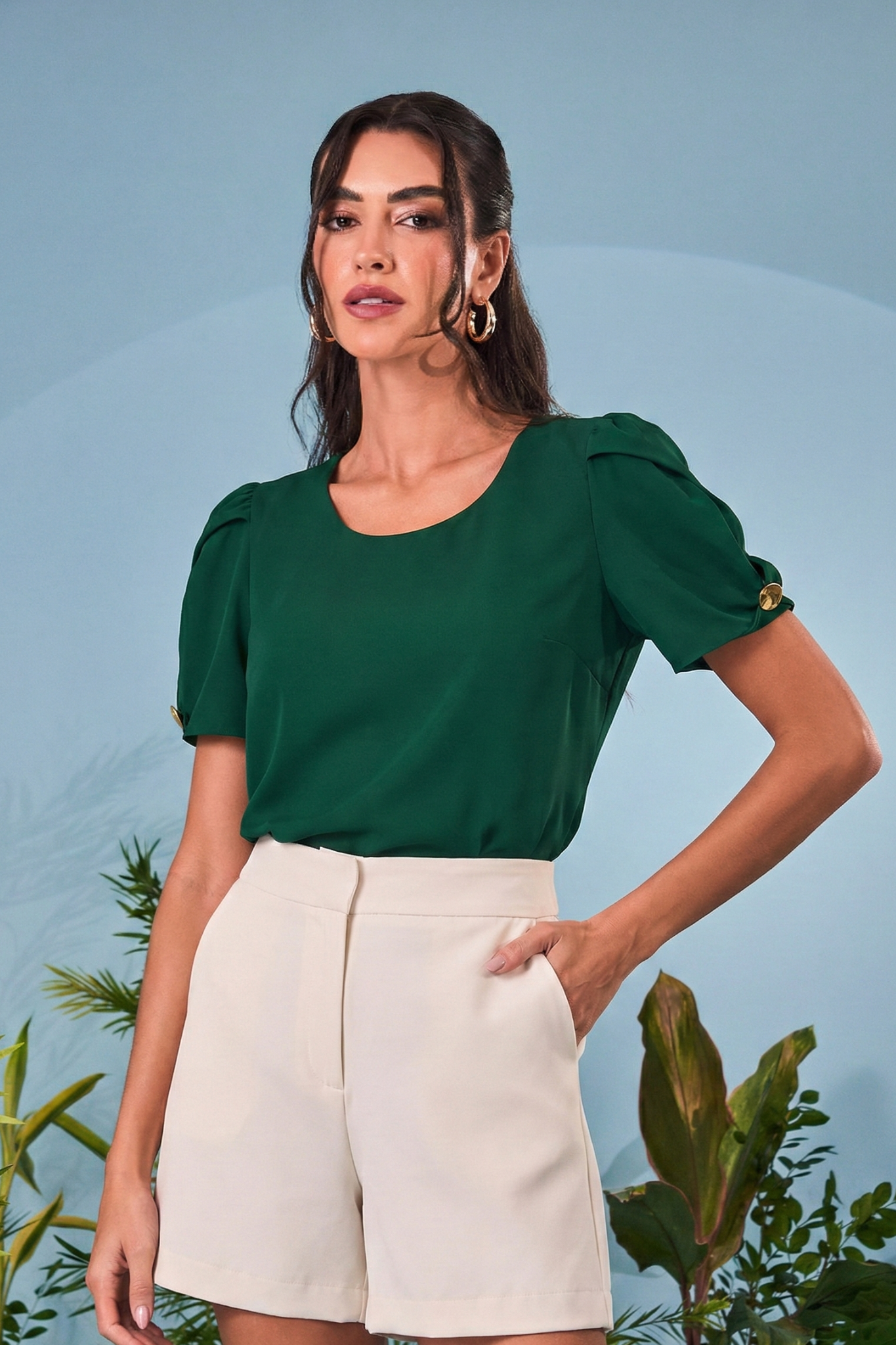 Blusa Estefania - Verde Botella