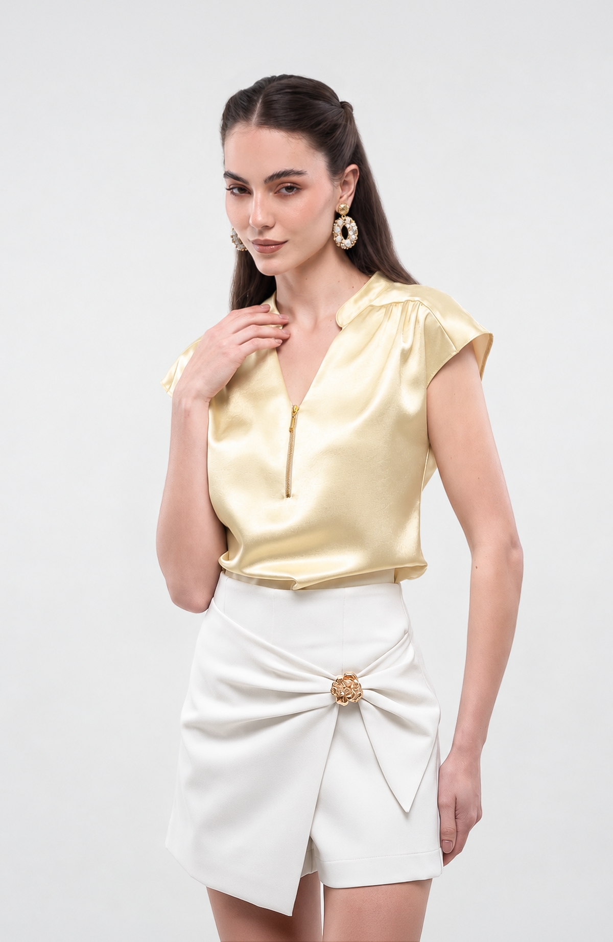 Blusa Leilani - Amarillo Pastel