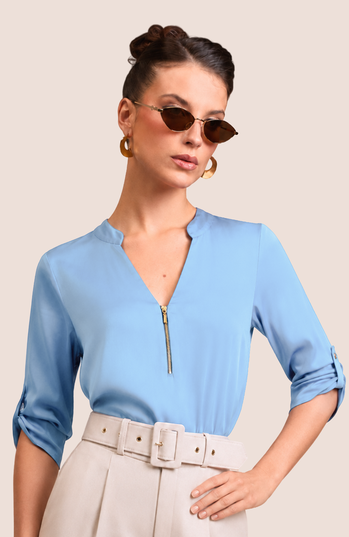 Blusa Sabine - Celeste