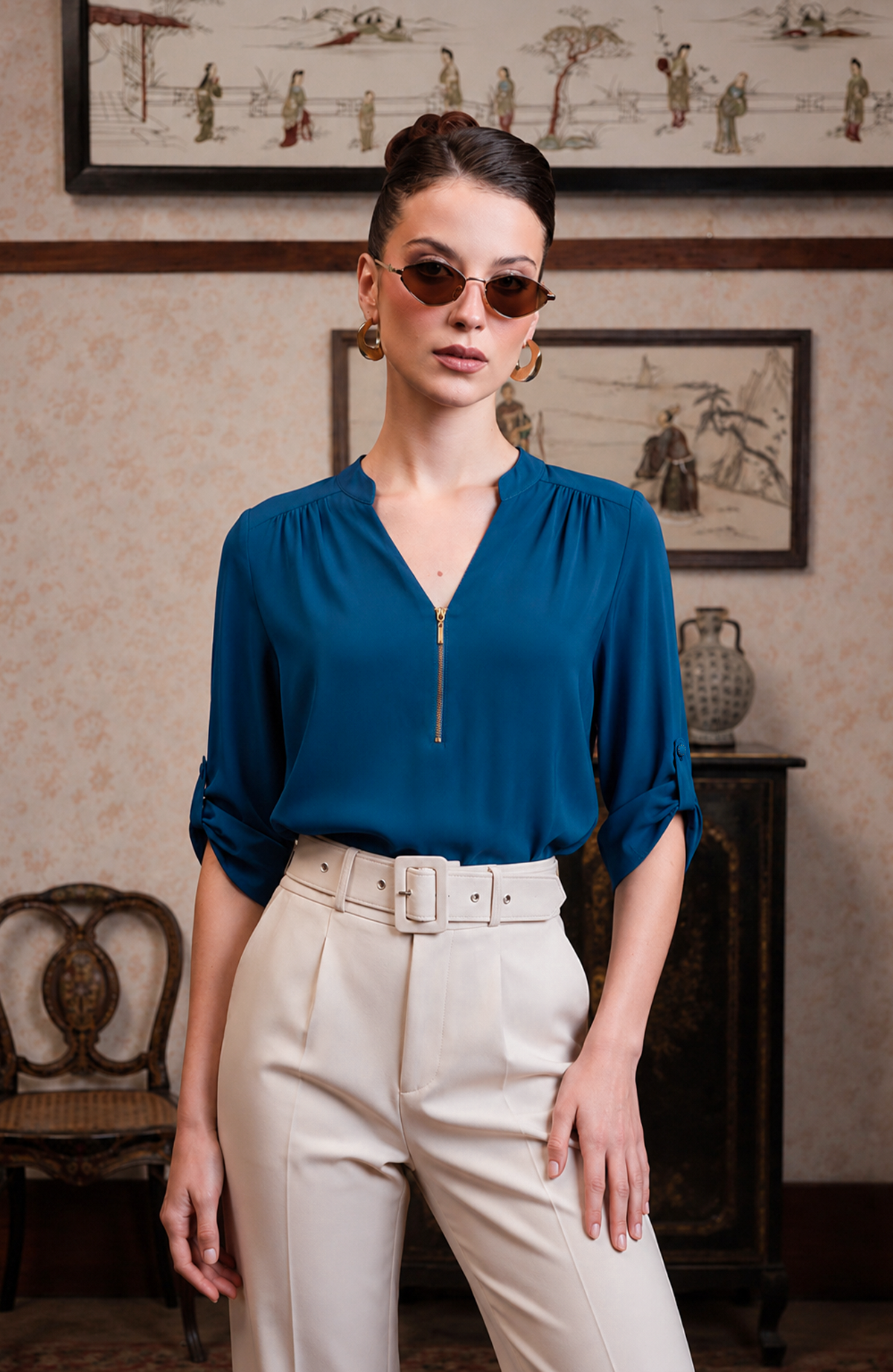 Blusa Sabine - Cobalto