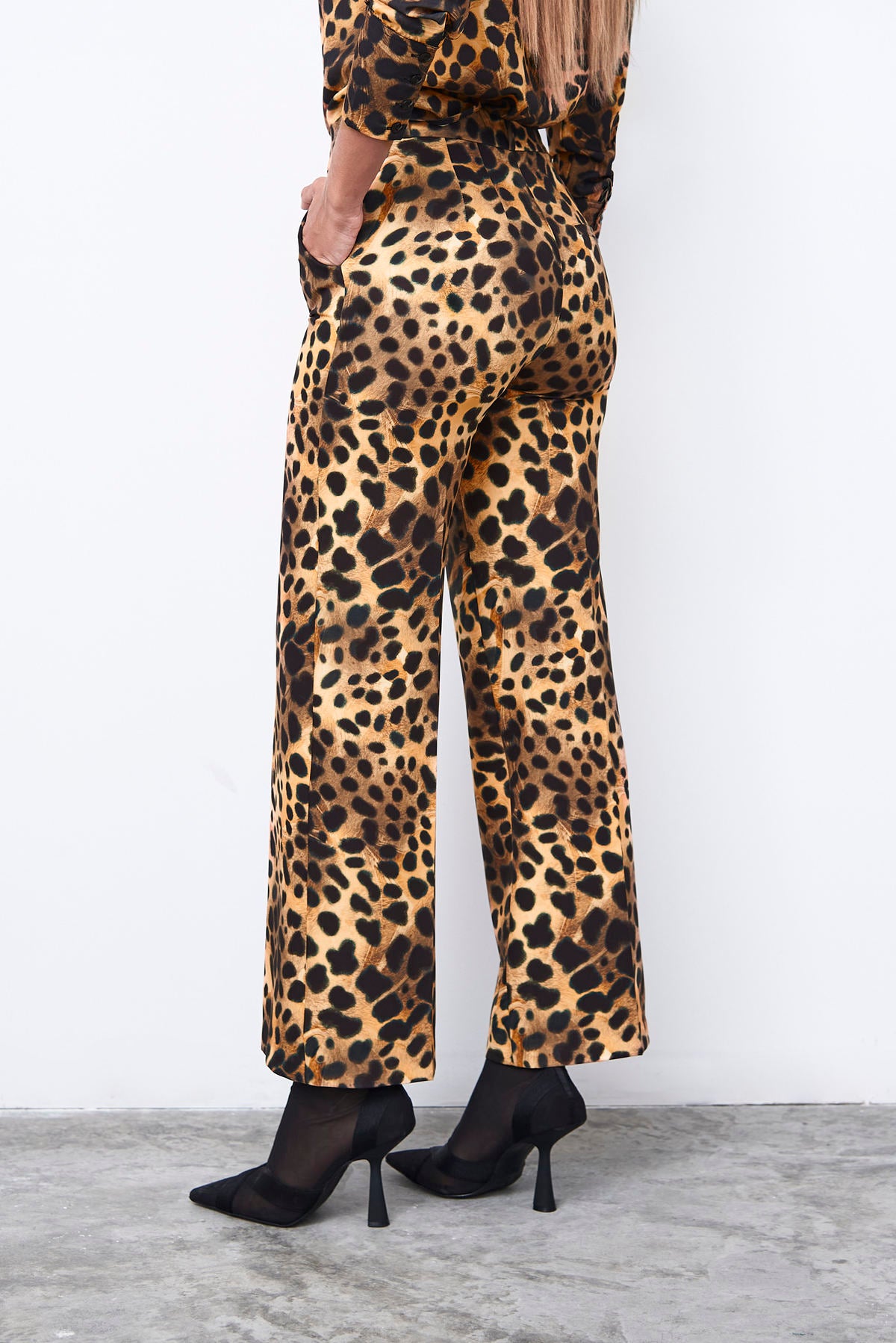 Pantalon palazzo animal print new arrivals