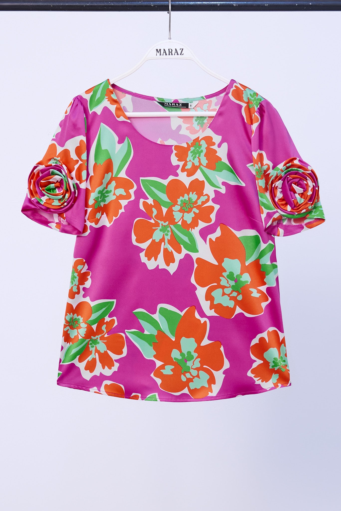 Blusa Nina - Flores Fucsia
