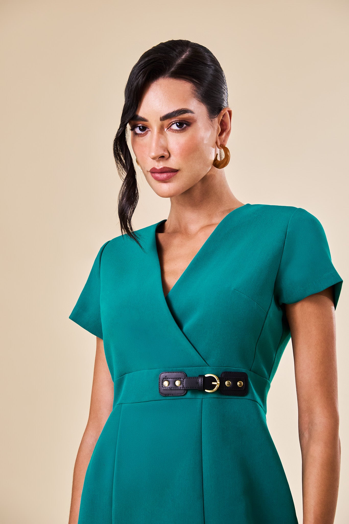 Vestido Fiorela - Verde Teal