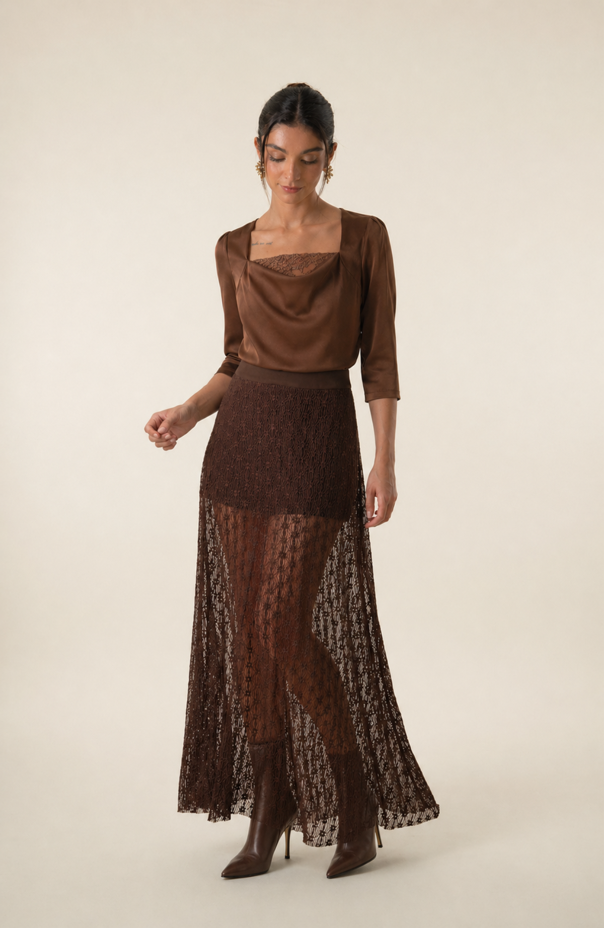 Falda Mariel - Marron