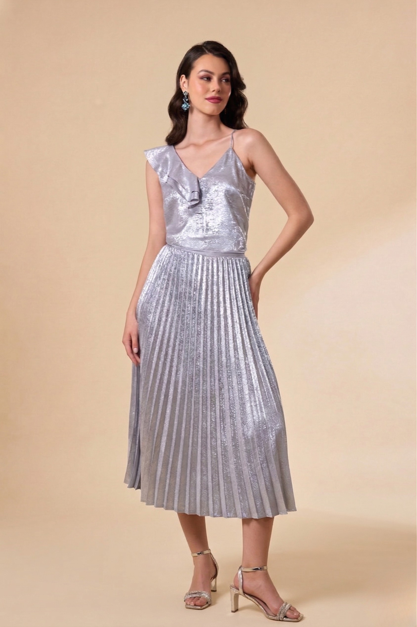 Falda Roxy - Plateado