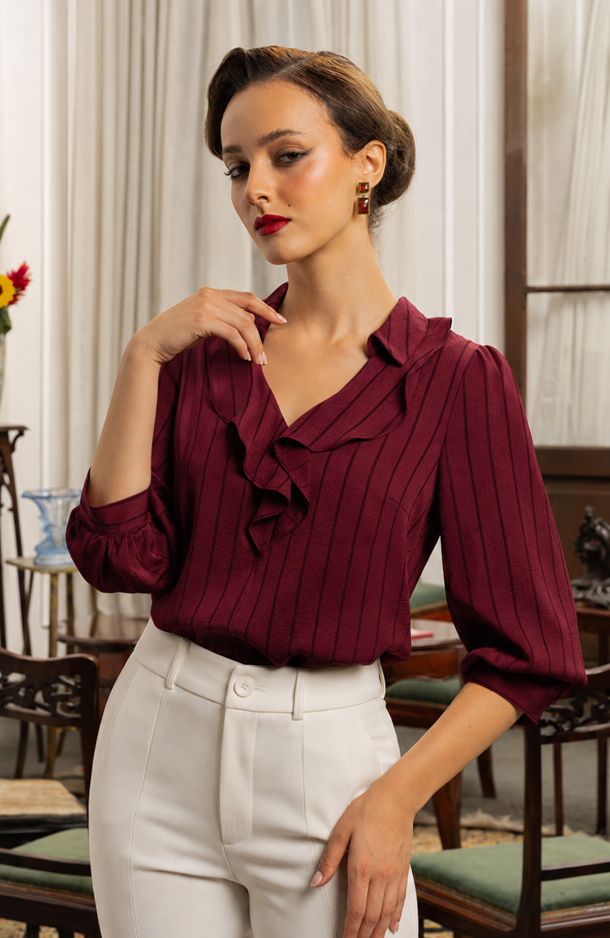 Blusa Olivia - Guinda