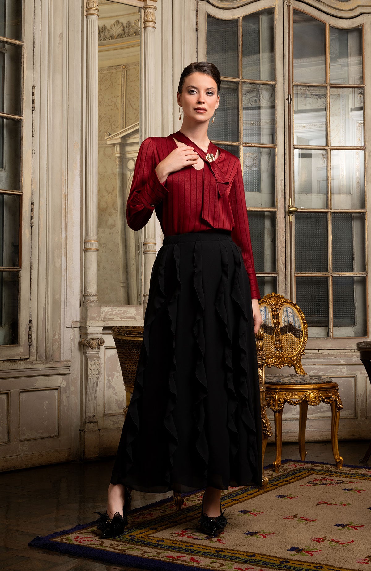 Blusa Celina - Guinda