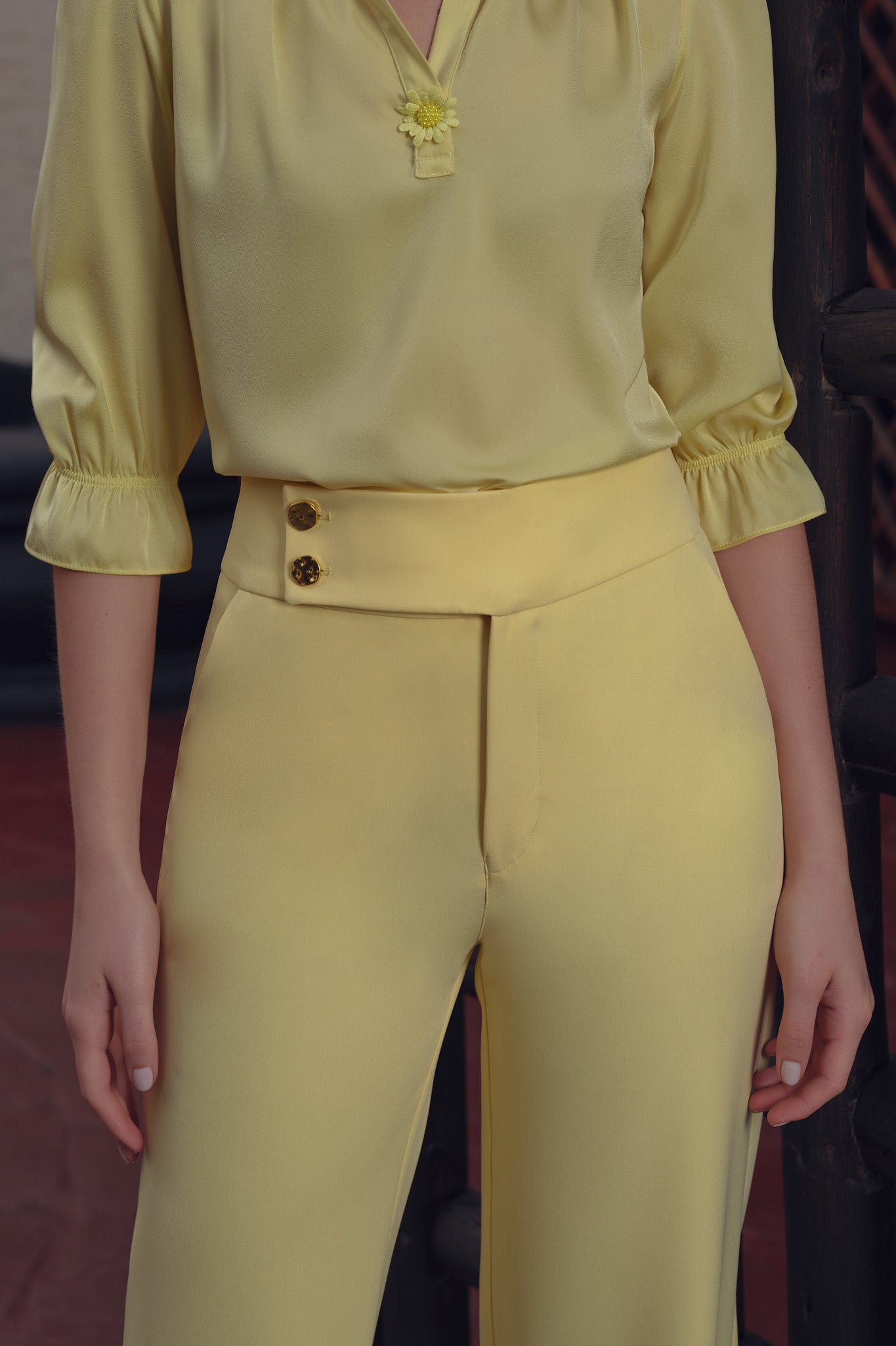 Pantalón Brenda - Mantequilla