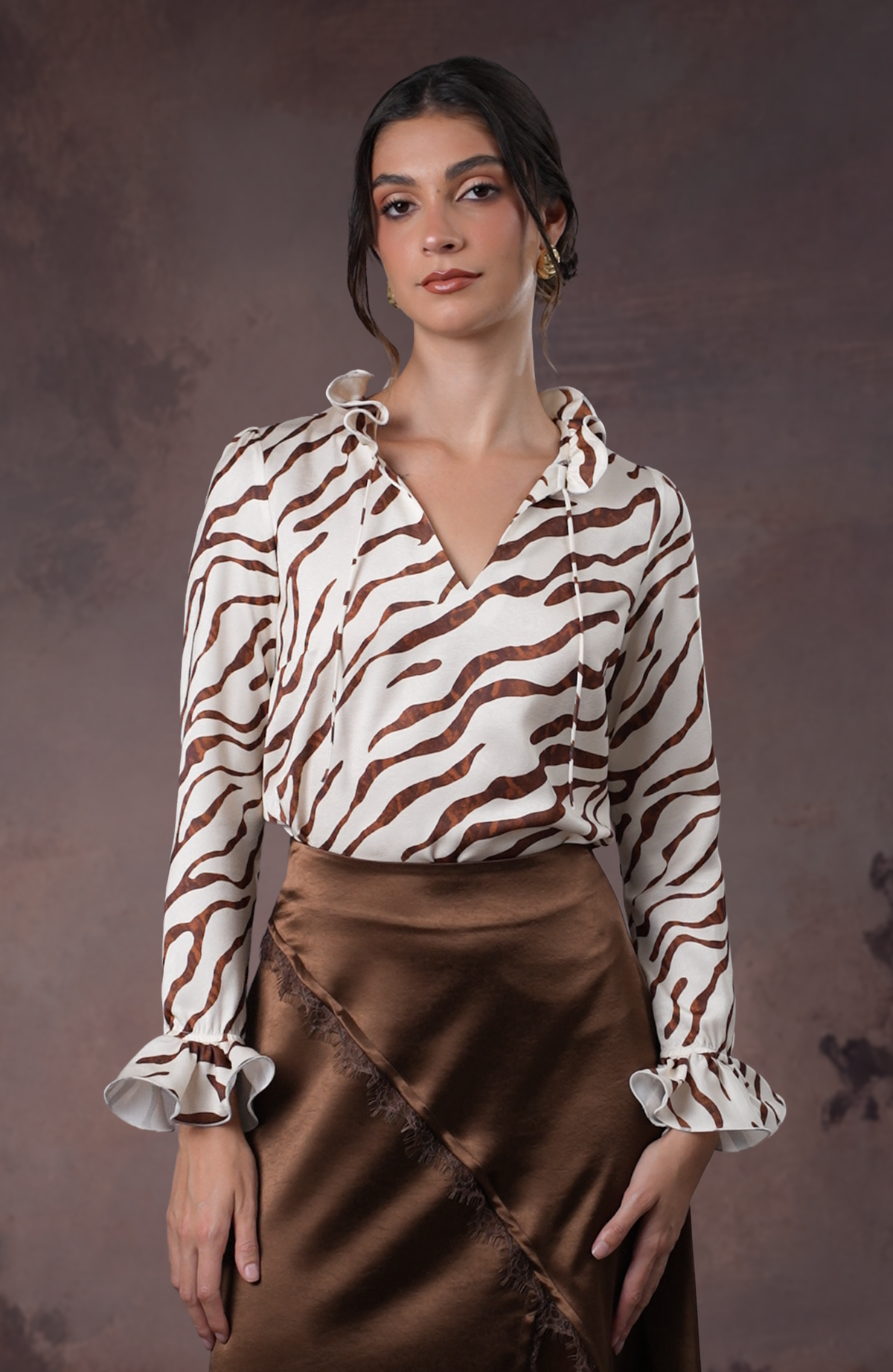 Blusa Elena - Marrón