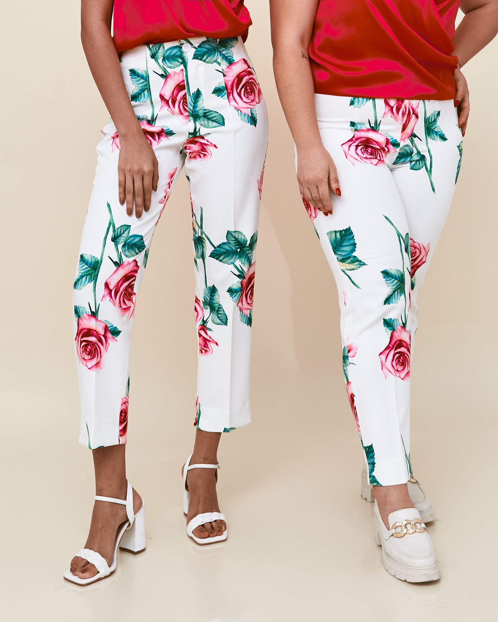 Pantalón Sally - Rojo Rosas