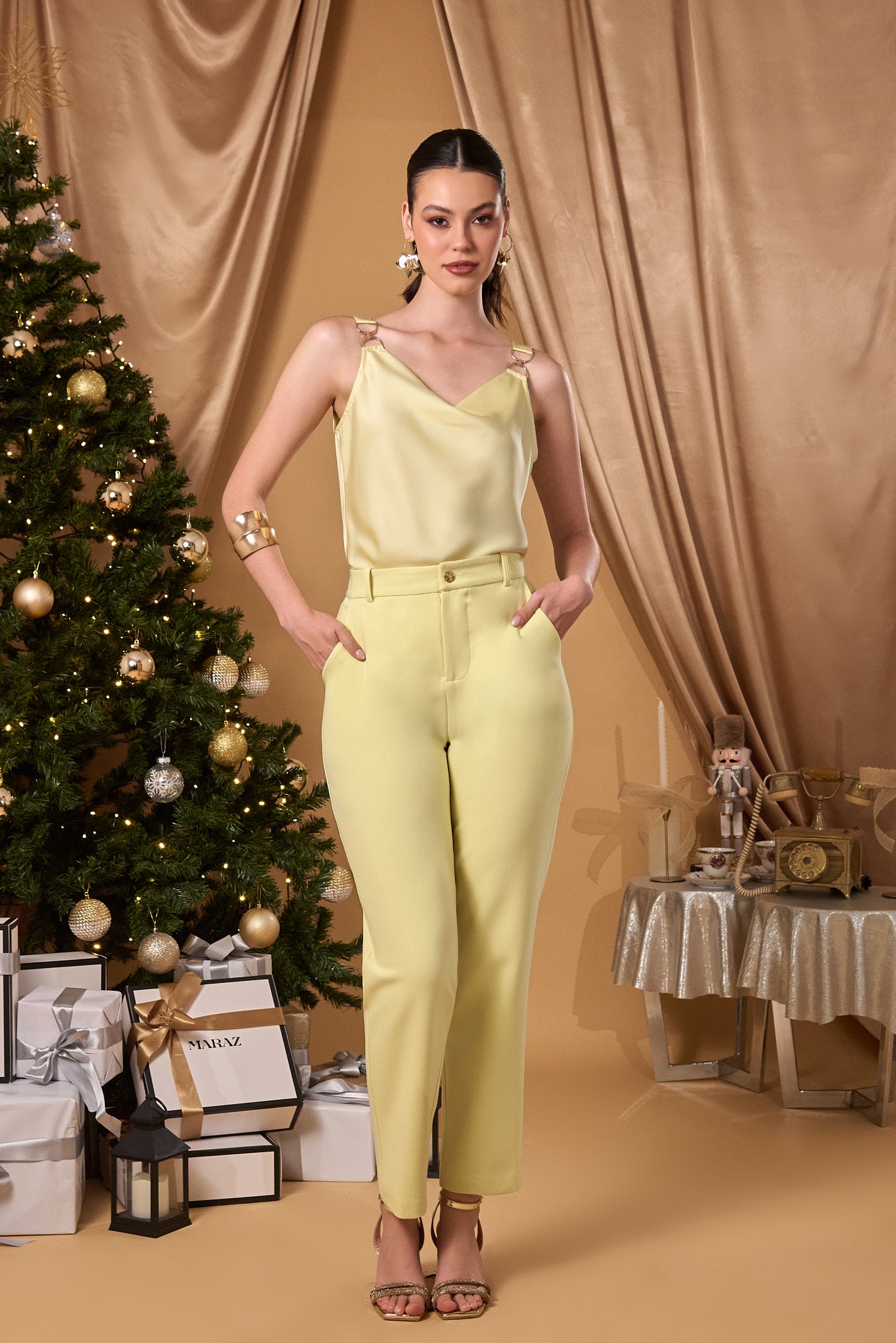 Pantalón Keyla - Amarillo Pastel