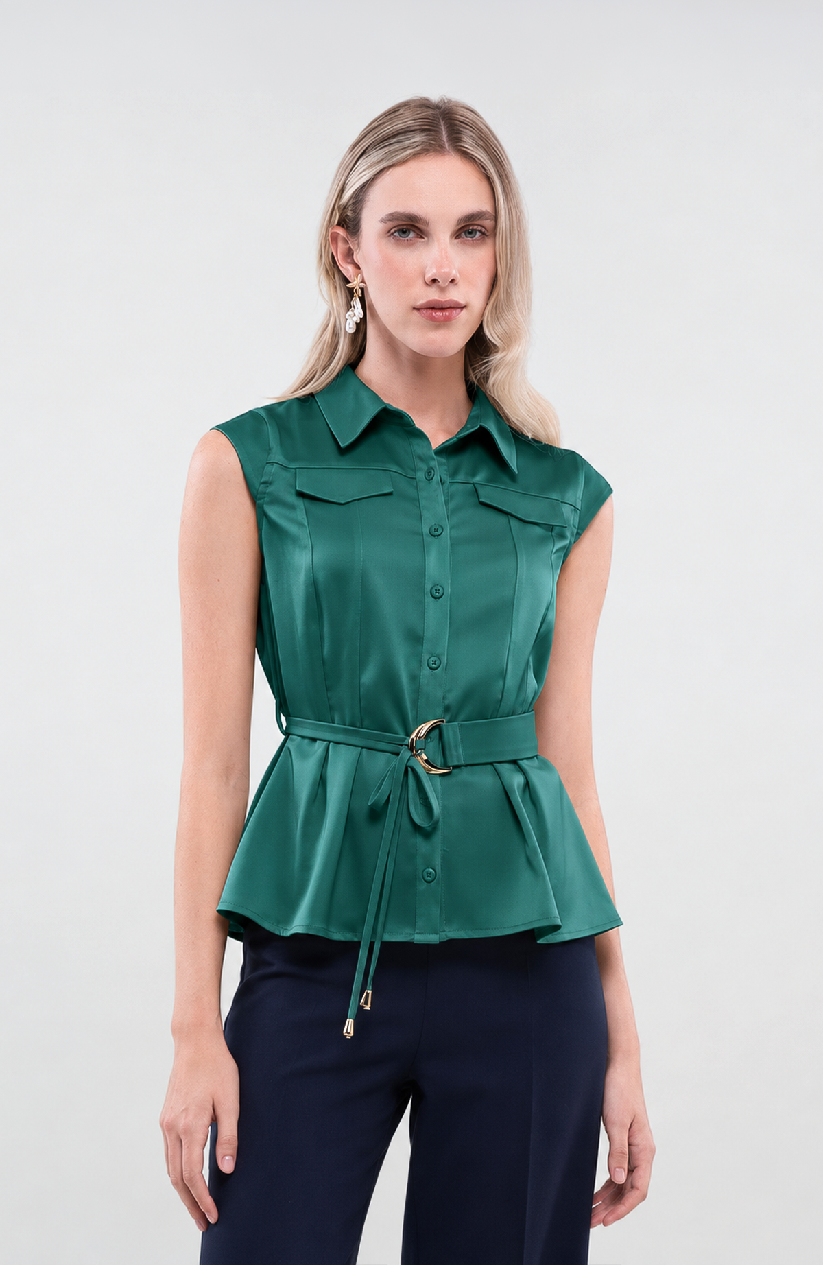 Blusa Isamar - Verde Océano