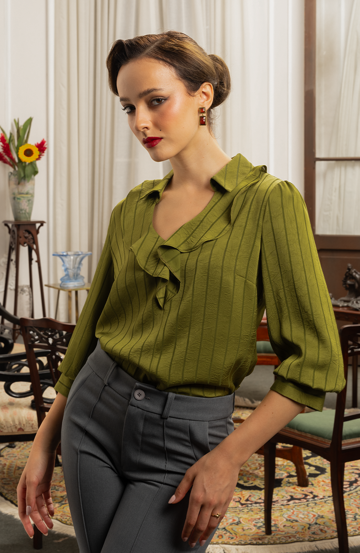 Blusa Olivia - Verde Pistacho