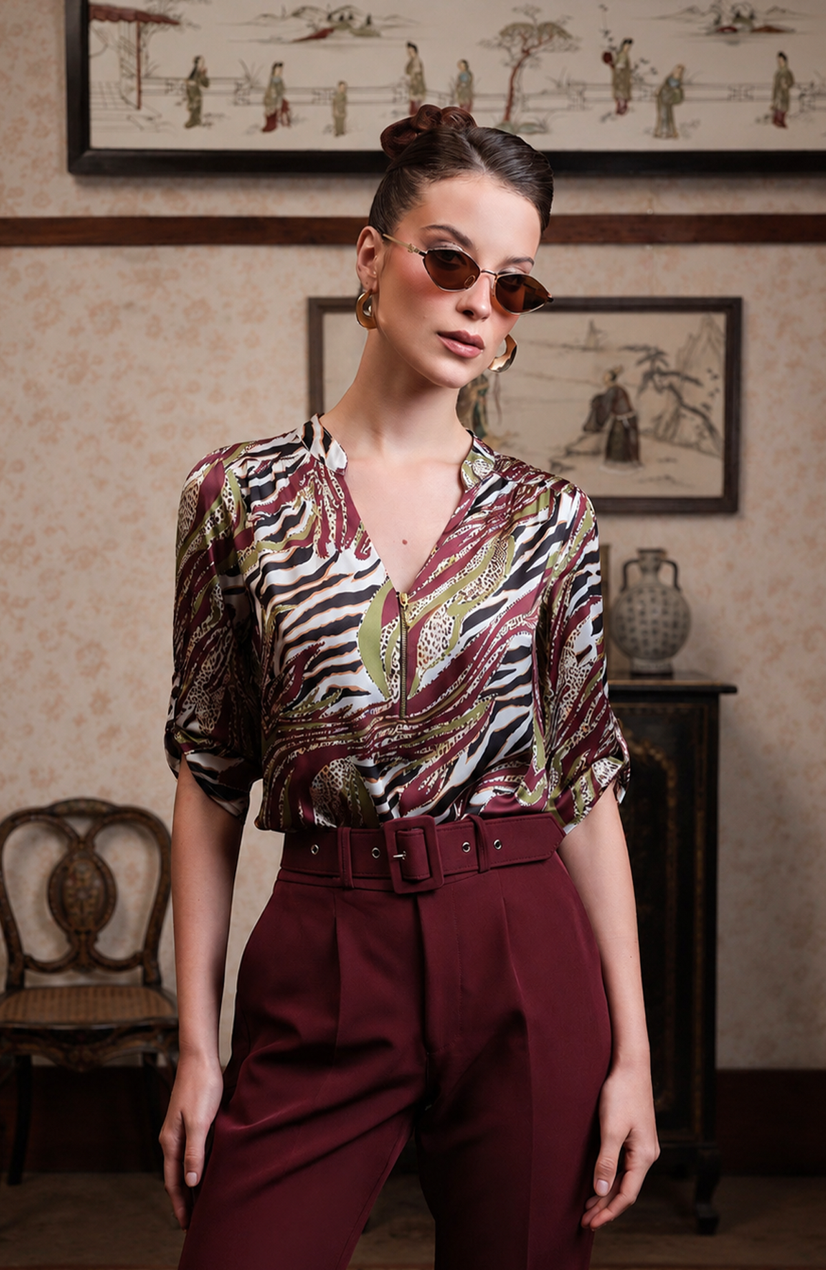 Blusa Soleil - Vino