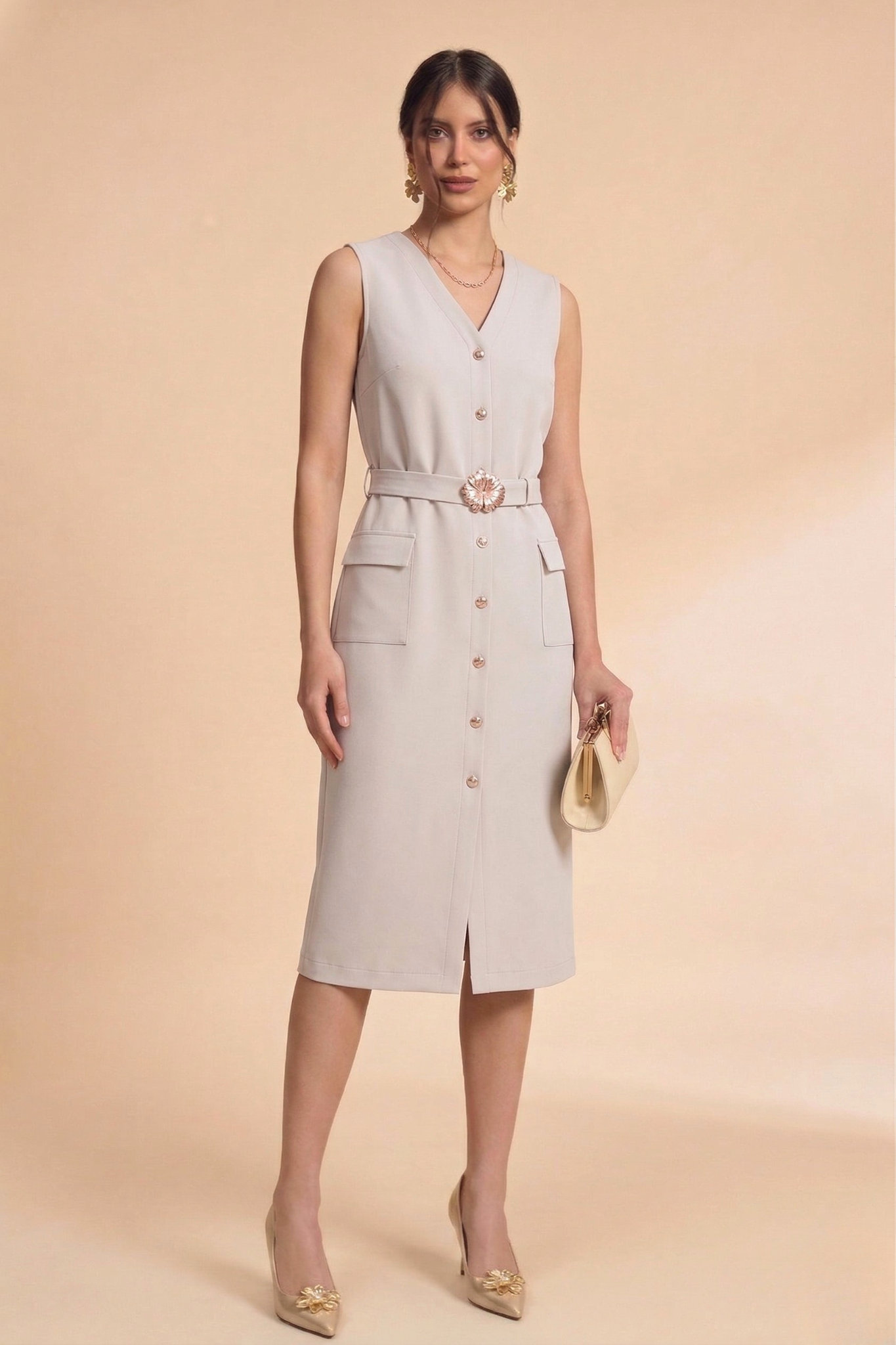 Vestido Pilar - Beige Claro